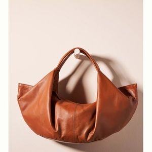 NEW Anthropologie Bree Winged Leather Tote Bag